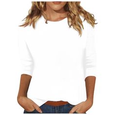 PRICES MAY VARY. top men's fashion hoodies & sweatshirts women fashion holiday tops for women 2024 white dress shirt for women womens sweatshirt t shirts long sleeve mama sweatshirt long sleeve blouses valentines day t-shirt cute long sleeve tops long sleeve undershirt for women plaid crop top mens button up shirt white shirt womens shirts for women plus size tank tops black t shirt button up tops for women mens button down long sleeve shirts tops ribbed tank top long sleeve crop tops for women Business Casual Blouse, Ladies Tops Blouses, Womens Tops Dressy, Half Sleeve Shirts, Round Neck Shirt, Casual Summer Tops, Floral Print Shirt, Ladies Tee Shirts, Solid Color Shirt