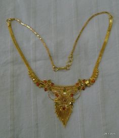 "vintage antique 22kt gold necklace choker from india. great handmade design made of solid 22kt yellow gold. nice handmade design good for jewelry collection. length - 46.7 cm(18.4\") we can adjust the length. weight - 20.7 grams material - 22kt yellow gold." Necklace Designs Gold Indian Simple, Necklace Designs Gold Indian, Necklace Designs Gold, Gold Necklace Choker, Gold Jewelry Simple Necklace, Handmade Gold Jewellery, Gold Jewelry Stores, Gold Wedding Jewelry, Wedding Jewellery Collection