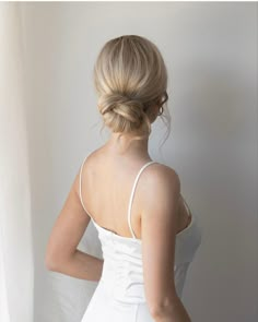 90s Updo, Simple Low Bun, Alex Gaboury, Low Bun Wedding Hair, Low Bun Hairstyle, Bridesmaid Hair Inspo, Wedding Hair Up, Low Bun Hairstyles, Bridal Hair Buns