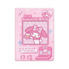 an image of a pink hello kitty tablet