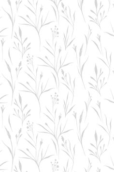 a white and gray floral wallpaper pattern