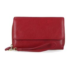 This Mundi women's expandable wallet has a stylish and functional design that's perfect for your everyday needs. Made from pebbled faux leather with a detachable strap, this rectangular wallet has multiple compartments, 8 card slots, a snap closure, a pen loop and 6'' wristlet.Card Capacity: 8 SlotsClosure Type: Snap & ZipperPockets: 1 Id Window, 1 Back Zip Pocket, 1 Inside Slip Pocket, 4 Inside Card Slots, 1 Back Slip Pocket, 1 Checkbook HolderMeasurements: 7.25 Length/Inches, 4.5 Height/Inches Trifold Wallet With Cell Phone Pocket, Everyday Trifold Wallet With Zipper Closure, Versatile Red Wallet For Daily Use, Versatile Red Wallet With Card Slots, Versatile Red Wallet For Everyday Use, Versatile Red Wallets For Everyday Use, Red Wallets With Card Slots, Versatile Red Travel Wallet, Checkbook Wallet