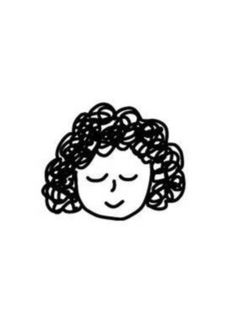 Curly Hair Doodle, Curly Hair Profile Picture, Pfp Curly Hair, Curly Hair Pfp Cartoon, Curly Hair Pfp, Short Hair Drawing, Curly Hair Cartoon, Face Doodles