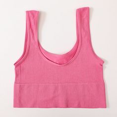 Color: rose pink, Size: L Spandex Crop Top, Vintage Hipster, Top Streetwear, Summer Crop Tops, Womens Tops Summer, Cami Crop Top, Summer Tank Tops, Basic Tee, Women Tops