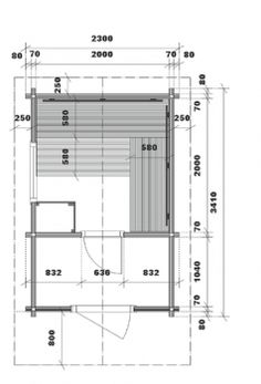 the floor plan for a small cabin