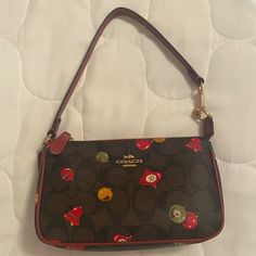 Authentic Coach Bag, Never Used. Is In Great Condition! Super Cute! Vintage Coach Purses, Coach Crossbody Shoulder Bag Gift, Coach Crossbody Shoulder Bag For Gift, Multicolor Coach Bags As Gifts, Coach Leather Bags As A Gift, Coach Brown Bag As Gift, Coach Brown Bag As A Gift, Coach Brown Bag For Gift, Coach Bags With Removable Pouch As Gift