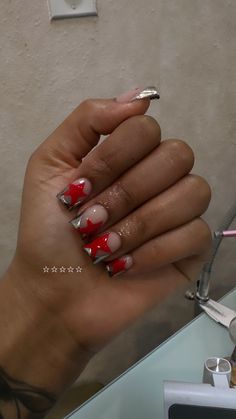 Nail Inspo Medium Length Square, Colorful Short Square Nails, Mariah The Scientist Nails, Nail Inspo Trendy 2024 Square, Senior Nails Ideas 2024, Overlay Nails Black Women, Classy Long Acrylic Nails, Streetwear Nails Designs, Short Extra Nails