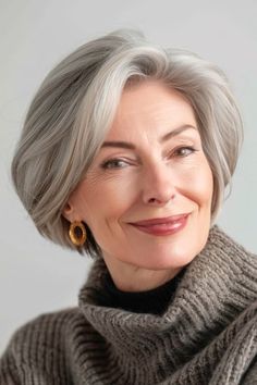 Piecy Bob With Bangs, Layered Wedge Haircut Over 50, Short Hairstyle Women Widows Peak, Over 60 Bob Hairstyles For Women, Off The Face Hairstyles Over 50, Bob Hairstyles Without Bangs, Short Hairstyles For Thick Hair Over 50, Short Haircut For Women Over 60, Short Haircuts For Women Over 60