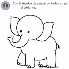 an elephant is shown with the words in spanish