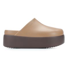 The Women's Crocs Dylan Platform Clog combines comfort with a touch of elevated style. Featuring a chunky platform sole and a sleek design, these clogs effortlessly enhance any casual look. Ideal for adding a trendy twist to your everyday wardrobe, they offer a perfect balance of comfort and chic simplicity. Non-marking outsole for traction and durability, Cushioned footbed for all-day comfort, Chunky 2\ platform sole for added height, Lightweight and durable Croslite™ material | Women's Crocs D Dylan Platform Crocs, Platform Outfit, Nike Thea, Platform Crocs, Womens Clogs And Mules, Huraches Nike, Clogs And Mules, Platform Clogs, Elevated Style