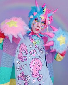 Gurokawaii Fashion, Magical Boy Outfit, Kawaii Clothes Boy, Harajuku Decora Kei, Kawaii Boy Outfits, Decora Kei Fashion, Pastel Scene, Harajuku Decora, Creepy Cute Fashion