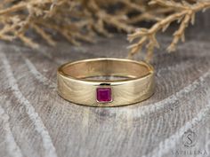 Mens Ruby Wedding Band Princess Cut Ruby Mens Wedding Band - Etsy Luxury Polished Finish Men's Ruby Ring, Luxury Ruby Men's Ring As Gift, Wedding Rings Ruby Men, Ruby Wedding Ring With Diamond Cut, Yellow Gold Hallmarked Ruby Ring For Wedding, Heirloom Gold Ruby Ring For Wedding, Hallmarked Yellow Gold Ruby Ring For Wedding, Gold Ruby Wedding Ring 14k, Gold Ruby Princess Cut Ring For Wedding