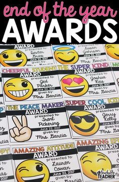 the end of the year awards with emoticions