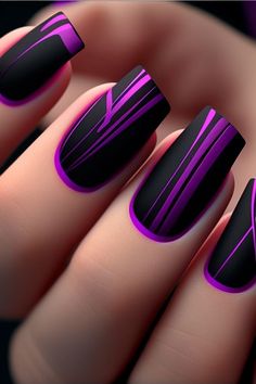 Purple Nail Designs, Stylish Nails Designs, Purple Nail, Gel Nail Designs, Nail Designs Spring, Fancy Nails, Purple Nails, Gorgeous Nails