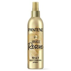 Want a product that does a lot with just a little? Try the Pantene Miracle Rescue 10-in-1 Multitasking Leave-in Hair Conditioner Spray. From detangling to strengthening to softening, this leave-in conditioner spray serves 10 functions in one product. Use on damp hair to repair damage, moisturize, detangle, strengthen against breakage, protect color, protect against heat, protect against UV light, soften, smooth, and improve the shine of dry, damaged hair. The Miracle Rescue 10-in-1 Multitasking Leave-in is part of the Pantene Miracle Rescue product line. 10 Functions in One Spray: 1. Repairs damaged hair 2. Moisturizes dry hair 3. Detangles 4. Strengthens against breakage 5. Protects color 6. Protects against heat 7. Protects against UV light 8. Softens 9. Smooths 10. Improves shine Size: Pantene Miracle Rescue, Leave In Conditioner Spray, Moisturize Dry Hair, Dry Damaged Hair, Damaged Hair Repair, Leave In Conditioner, Birthday Wishlist, Uv Light, Hair Conditioner