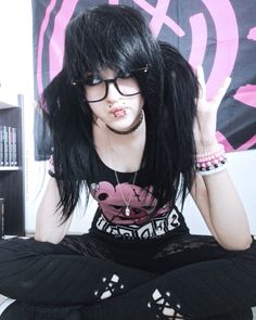 Scene Girl Pfp, Black Scene Girl, Silly Makeup, Everything Fashion, Emo Girl 2000s, Scene Pfps, Scene Emo Fashion, Black Scene