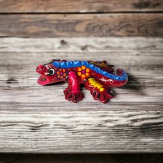 Guerrero Hand-Painted Lizard Wall Art | Vibrant Mexican Decor Painted Lizard, Talavera Decor, Vibrant Wall Art, Small Wall Art, Small Artwork, Handcrafted Decor, Mexican Decor, Room Style, Small Wall