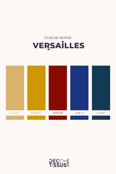 the color scheme for versailles is shown in red, yellow and blue