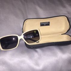 Authentic Vintage Chanel Sunglasses -Used -Missing Jewels On Chanel Logo -Good Condition No Issues With Sunglasses, No Scratches On Lenses A Few Missing Jewels On Logo. Includes Original Case. Offers Welcome! Vintage Chanel Sunglasses, On Logo, Chanel Logo, Chanel Sunglasses, Chanel Accessories, Accessories Vintage, Chanel Black, Vintage Chanel, Black Cream