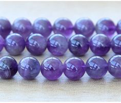 Round Gemstone Beads for sale Chakra Beads, Beads For Sale, Purple Beads, Amethyst Healing, Violet Color, Chakra Jewelry, Medium Purple, Amethyst Purple, Amethyst Beads