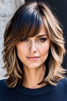 11 Hairstyles To Add Volume, Texture Layers Medium, Fine Medium Length Hair With Layers, Haircut Medium, Layered Hairstyles, Shorter Hair, Bangs With Medium Hair