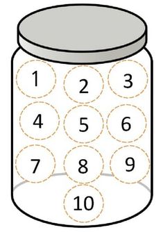 a jar with numbers inside it