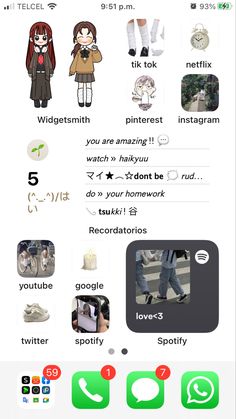 an iphone screen showing the different types of people's clothing and shoes on it