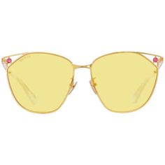 ad eBay - Find many great new & used options and get the best deals for Gucci Yellow Cat Eye Ladies Sunglasses GG1375SA 002 62 GG1375SA 002 62 at the best online prices at eBay! Free shipping for many products! Gucci Yellow, Yellow Theme, Ladies Sunglasses, Yellow Cat, Gucci Sunglasses, Sunglass Lenses, Gold Yellow, Gold Style, Fashion Sunglasses