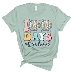 Celebrate 100 Days of School in style with this incredibly soft and comfortable T-shirt crafted from premium materials. Be proud and show off your commitment to education with the perfect school celebration accessory! ▶Ships in 7-10 business days ▶🇺🇸Proudly made in the U.S. ▶Bella and Canvas Brand Shirts ▶Unisex adult sizing 100days Of School Shirt, School Disco, School Spirit Shirts, School Celebration, Cute Shirt Designs, School Staff, Spirit Shirts, Tshirt Crafts, Brand Shirts