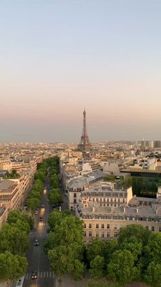 an aerial view of the eiffel tower in paris