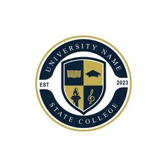 the logo for state college, which is located on top of a shield