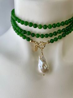 Elegant Gemstone Beads Necklaces For Layering, Elegant Faceted Beads Necklace For Layering, Elegant Green Necklaces With Natural Stones, Elegant Green Necklace With Natural Stones, Elegant Green Lariat Necklace As Gift, Elegant Green Jade Pearl Necklace, Elegant Jade Necklaces With Round Beads, Elegant Beaded Jade Crystal Necklace, Elegant Beaded Jade Crystal Necklaces