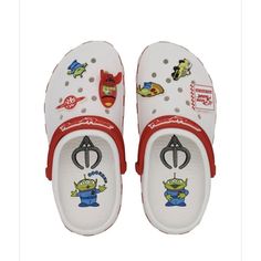 Crocs X Toy Story Pizza Planet Off Court Clog White Red Size M4 / W6 New No Box Toy Story Pizza Planet, Shoes Crocs, Pizza Planet, Women's Crocs, Crocs Shoes, Toy Story, New Color, Clogs, Planets