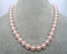 10mm Pearl Necklace,light pink Single Pearl Necklace,Wedding Necklace,Bridesmaid Necklace, Glass Pea Pink Pearl Bridal Necklace Gift, Pink Pearl Bridal Necklace As A Gift, Pink Round Bead Pearl Necklace For Wedding, Pink Round Beads Pearl Necklace For Wedding, Pink Pearl Necklace With Round Beads For Wedding, Pink Pearl Necklaces For Wedding, Pink Pearl Necklace For Wedding, Pink Round Bridal Necklace For Anniversary, Formal Pink Round Pearl Necklace