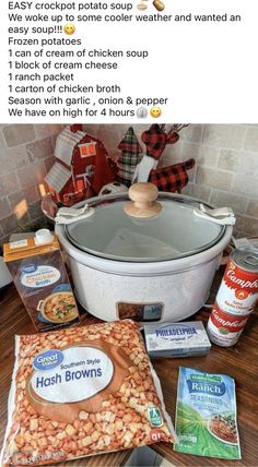 the contents of an instant pot roaster are shown