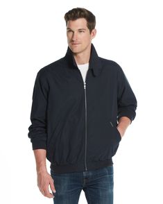 Make a stylish statement in any weather with our Men's Microfiber Golf Jacket, designed for those who prefer big and tall sizes. This classic lightweight jacket is a versatile staple for all seasons. It offers a range of features including welt pockets with hidden snaps, a cotton blend lining, an inner left chest pocket with a zipper, and a knit waistband and cuffs. Stay comfortable and fashionable on and off the golf course with this must-have jacket. Product Care : Machine wash cold, tumble dry low Material : 53% Biconstituent Fibers (79% Polyester, 21% Nylon), 47% Polyester Golf Jacket, Golf Jackets, Bootie Sandals, Baby Boy Shoes, Short Suit, Toddler Girl Outfits, Mens Big And Tall, Big And Tall