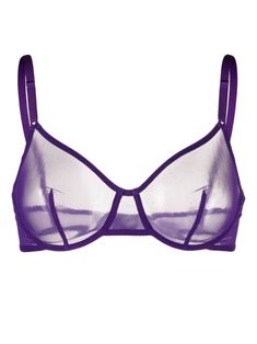 electric purple stretch-design semi-sheer construction underwire cup dart detailing two adjustable shoulder straps rear hook and eye fastening Electric Purple, Bra Items, Full Cup Bra, Hook And Eye, Cup Bra, Dart, Baby Doll, Shoulder Straps, Eden