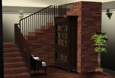 Cottage Staircase, U Shaped Staircase, Loft Windows, Ts3 Cc, Artsy Photos, Pet Peeves, Spiral Staircase, Under Stairs, Porch Lighting