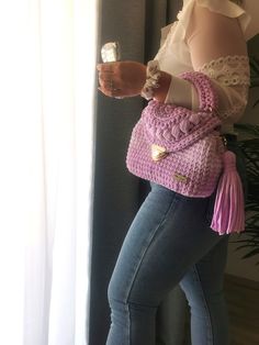 Crochet Bag Purse, Ombre Crochet, Crochet T Shirt, Handbag Crochet, Bags Patterns, T Shirt Bag, Bags Ideas, Crochet T Shirts, Crochet Bag Pattern Free