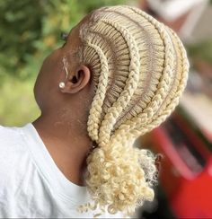 Straight Back Braids, Braids Blonde, Blonde Box Braids, Hair Tint, Wig Blonde, Feed In Braids Hairstyles, Blonde Braids