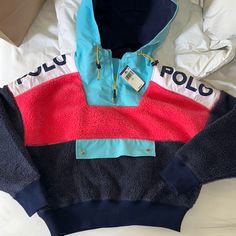 Size Is Small/ Brand New With Tags/ In Pristine Condition/ Price Is Negotiable Pink Sporty Sweatshirt For Outdoor, Pink Fleece Athleisure Outerwear, Sporty Multicolor Fleece Outerwear, Pink Patchwork Hoodie For Winter, Winter Pink Patchwork Hoodie, Multicolor Athleisure Sweatshirt For Winter, Athleisure Multicolor Sweatshirt For Winter, Ralph Lauren 2016, Hoodie Jacket Women