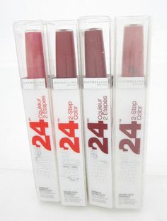 Maybelline Lipstick Red/ Brown SuperStay 24 Hour Lipcolor #020 #025 #125 #50 (4) Best Long Lasting Lipstick, Best Lip Stain, Lipstick Pictures, Maybelline Lipstick, Kylie Jenner Lips, Lip Color Makeup, Long Wear Lipstick