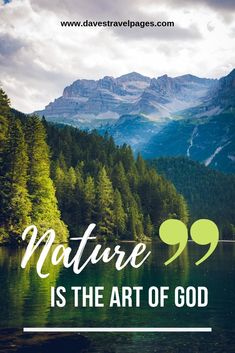 nature is the art of god