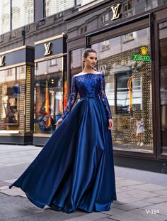 Evening dress V-154New York City Bride Bridesmaid Dress Silk, Royal Blue Evening Gown, Blue Wedding Guest Dresses, Satin Bridesmaid Dress, Satin Evening Gown, Blue Evening Gowns, Elegant Cocktail Dress, Gold Bridesmaid Dresses, Long Train Wedding Dress