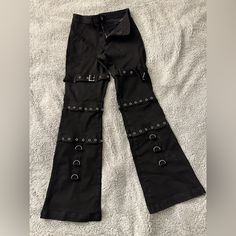 Brand New Gothic Pants, Great Material, Stretch To Fit. Absolutely Fell In Love With These When I Bought Them But Never Got The Chance To Wear Them Pink And Black Pants, Scene Clothing, Bday List, Fashion Boards, Gothic Clothing