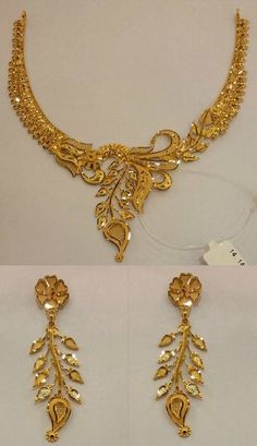 Jewellery Model, Unique Gold Jewelry Designs, Gold Bridal Jewellery Sets, Wedding Jewellery Collection, Gold Jewelry Sets, Gold Bride Jewelry, Gold Fashion Necklace