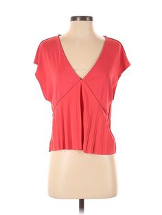 Zara Short Sleeve Top Size: Small Red Tops - used. No Fabric Content, Plunge, | Zara Short Sleeve Top Red Plunge Tops - Used - Size Small Zara Red V-neck Top, Red Short Sleeve Blouse, Plunge Top, Red Tops, Zara Shorts, Red Top, Short Sleeve Blouse, Short Sleeve Top, Peplum Top