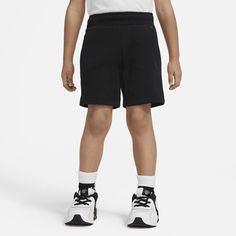 The Nike Sportswear Tech Fleece shorts are everything little ones want—soft, lightweight and super comfy. Nike Casual Athletic Shorts For Training, Casual Nike Athletic Shorts For Training, Casual Nike Training Shorts, Black Cotton Shorts For Jogging, Black Cotton Jogging Shorts, Baby Boy Nike, Nike Sportswear Tech Fleece, Boys Nike, Fleece Shorts