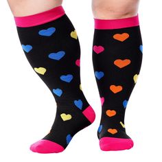 Plus Size Compression Socks for Wide Calf | Moon Wood Workouts Crossfit, Nurse Compression Socks, Leg Swelling, Field Sport, Travel Flight, Workout Recovery, Plus Size Tights, Lace Stockings, Compression Stockings