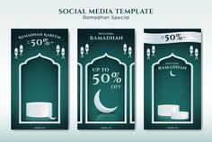 three banners for ramadan special offer